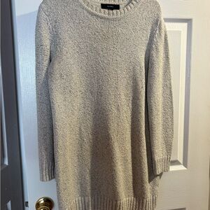 Light Gray Crew Neck Sweater Dress